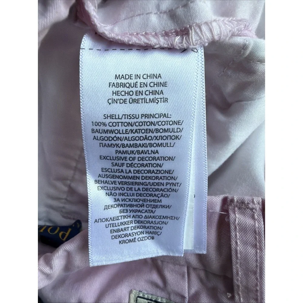 Polo Ralph Lauren Kid's Chino Shorts Pink Size 7  Perfect Condition 100% Cotton